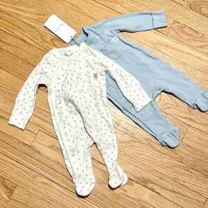 Silver Cross 2-Piece Baby Sleepsuit Set – Newborn Pajamas – NWT